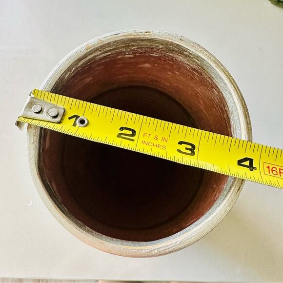 2 Silver Grey Gray Black Floral Flower Tall Vase Kitchen Gadget Storage Display - Picture 7 of 11